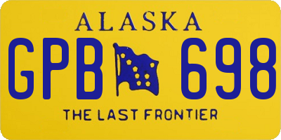 AK license plate GPB698