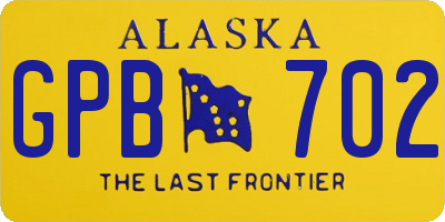 AK license plate GPB702