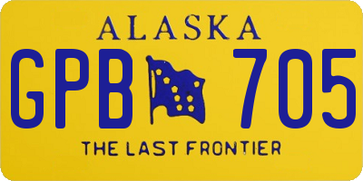 AK license plate GPB705