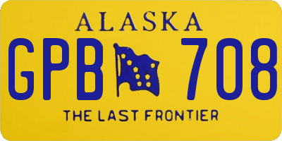 AK license plate GPB708