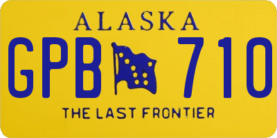 AK license plate GPB710