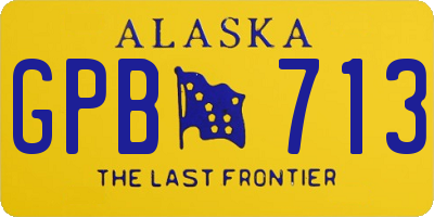 AK license plate GPB713
