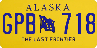 AK license plate GPB718