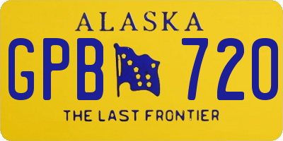 AK license plate GPB720
