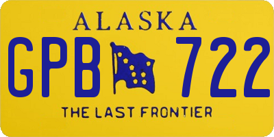 AK license plate GPB722