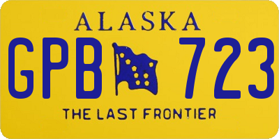 AK license plate GPB723
