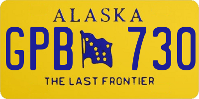 AK license plate GPB730