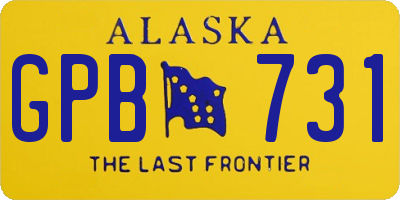 AK license plate GPB731