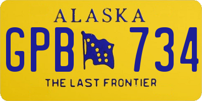 AK license plate GPB734