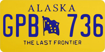 AK license plate GPB736