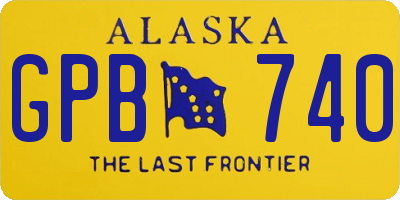 AK license plate GPB740