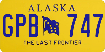 AK license plate GPB747