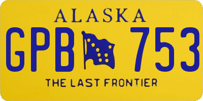 AK license plate GPB753