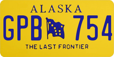 AK license plate GPB754
