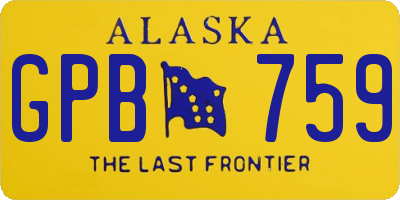 AK license plate GPB759