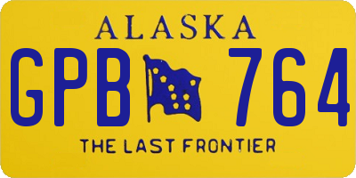 AK license plate GPB764