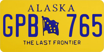 AK license plate GPB765