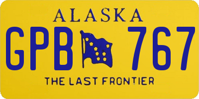 AK license plate GPB767
