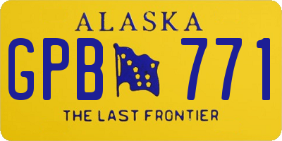 AK license plate GPB771