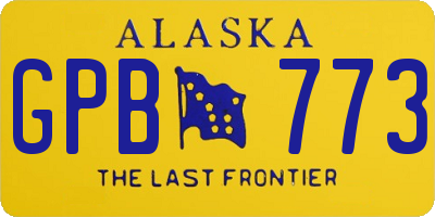 AK license plate GPB773