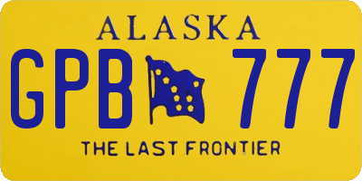 AK license plate GPB777