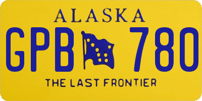 AK license plate GPB780