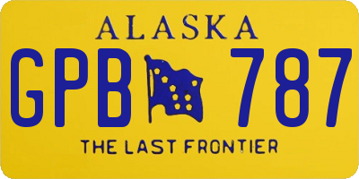 AK license plate GPB787
