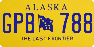 AK license plate GPB788