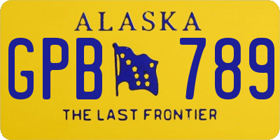 AK license plate GPB789