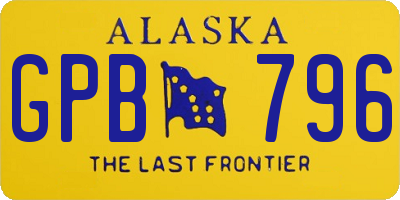 AK license plate GPB796
