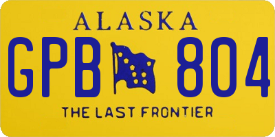 AK license plate GPB804