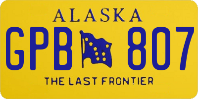 AK license plate GPB807
