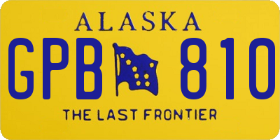 AK license plate GPB810