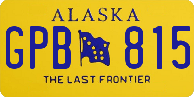 AK license plate GPB815