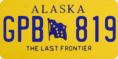 AK license plate GPB819
