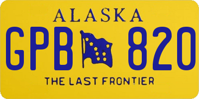 AK license plate GPB820