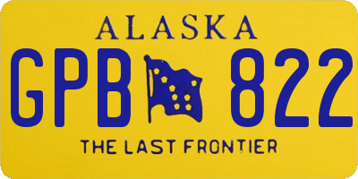 AK license plate GPB822