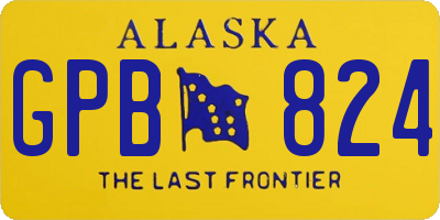 AK license plate GPB824