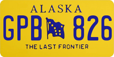 AK license plate GPB826