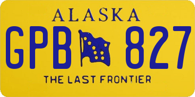 AK license plate GPB827