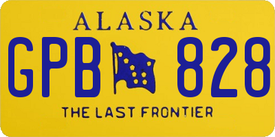 AK license plate GPB828