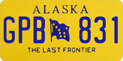 AK license plate GPB831