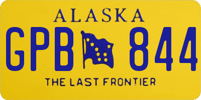 AK license plate GPB844