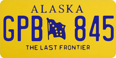 AK license plate GPB845