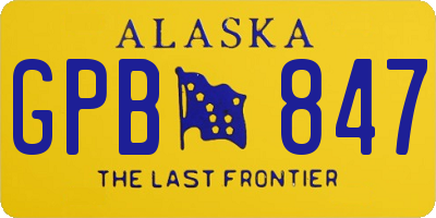 AK license plate GPB847