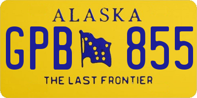 AK license plate GPB855