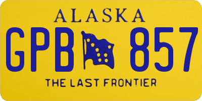 AK license plate GPB857