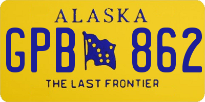 AK license plate GPB862