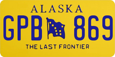 AK license plate GPB869