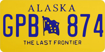 AK license plate GPB874